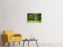 Laden Sie das Bild in den Galerie-Viewer, Leinwandbild 3-teilig Kirschbaum-Garten