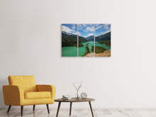 Laden Sie das Bild in den Galerie-Viewer, Leinwandbild 3-teilig Diablo Bergsee