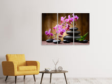 Laden Sie das Bild in den Galerie-Viewer, Leinwandbild 3-teilig Wellness-Steine