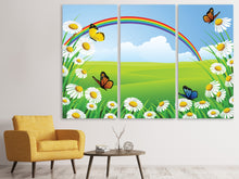 Laden Sie das Bild in den Galerie-Viewer, Leinwandbild 3-teilig Der bunte Regenbogen