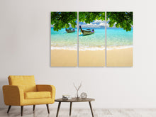 Laden Sie das Bild in den Galerie-Viewer, Leinwandbild 3-teilig Ein Blick auf das Meer