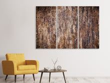 Laden Sie das Bild in den Galerie-Viewer, Leinwandbild 3-teilig Retro-Holz