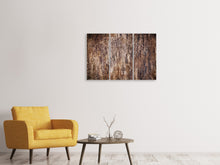 Laden Sie das Bild in den Galerie-Viewer, Leinwandbild 3-teilig Retro-Holz