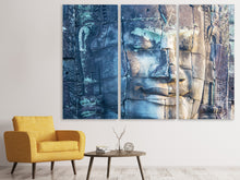 Laden Sie das Bild in den Galerie-Viewer, Leinwandbild 3-teilig Buddha Statur