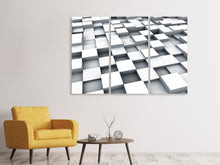 Laden Sie das Bild in den Galerie-Viewer, Leinwandbild 3-teilig 3D-Kubus