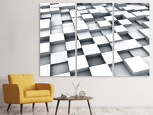 Laden Sie das Bild in den Galerie-Viewer, Leinwandbild 3-teilig 3D-Kubus