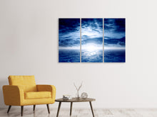 Laden Sie das Bild in den Galerie-Viewer, Leinwandbild 3-teilig Mystischer Himmel