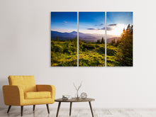Laden Sie das Bild in den Galerie-Viewer, Leinwandbild 3-teilig Friedliche Landschaft