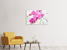Laden Sie das Bild in den Galerie-Viewer, Leinwandbild 3-teilig Das Symbol der Orchidee