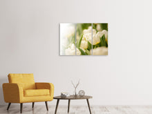 Laden Sie das Bild in den Galerie-Viewer, Leinwandbild 3-teilig Tulpenperspektive