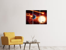 Laden Sie das Bild in den Galerie-Viewer, Leinwandbild 3-teilig Der Kosmos