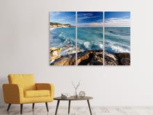 Laden Sie das Bild in den Galerie-Viewer, Leinwandbild 3-teilig Cote D`Azur