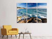 Laden Sie das Bild in den Galerie-Viewer, Leinwandbild 3-teilig Cote D`Azur