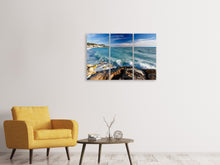 Laden Sie das Bild in den Galerie-Viewer, Leinwandbild 3-teilig Cote D`Azur