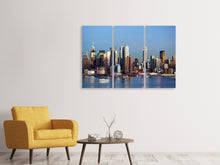 Laden Sie das Bild in den Galerie-Viewer, Leinwandbild 3-teilig Skyline Midtown Manhattan