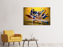 Laden Sie das Bild in den Galerie-Viewer, Leinwandbild 3-teilig Graffiti Art