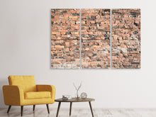 Laden Sie das Bild in den Galerie-Viewer, Leinwandbild 3-teilig Alte Backsteinmauer