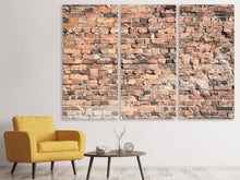 Laden Sie das Bild in den Galerie-Viewer, Leinwandbild 3-teilig Alte Backsteinmauer