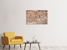 Laden Sie das Bild in den Galerie-Viewer, Leinwandbild 3-teilig Alte Backsteinmauer