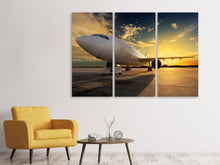 Laden Sie das Bild in den Galerie-Viewer, Leinwandbild 3-teilig Jet