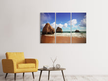 Laden Sie das Bild in den Galerie-Viewer, Leinwandbild 3-teilig Strandgedanken