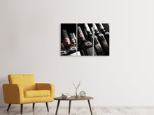 Laden Sie das Bild in den Galerie-Viewer, Leinwandbild 3-teilig Flaschenweine