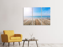 Laden Sie das Bild in den Galerie-Viewer, Leinwandbild 3-teilig Das schöne Strandhaus