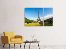 Laden Sie das Bild in den Galerie-Viewer, Leinwandbild 3-teilig Der Eiffelturm in Paris