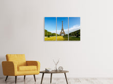 Laden Sie das Bild in den Galerie-Viewer, Leinwandbild 3-teilig Der Eiffelturm in Paris