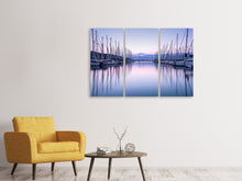 Laden Sie das Bild in den Galerie-Viewer, Leinwandbild 3-teilig Yachthafen