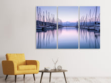 Laden Sie das Bild in den Galerie-Viewer, Leinwandbild 3-teilig Yachthafen