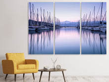 Laden Sie das Bild in den Galerie-Viewer, Leinwandbild 3-teilig Yachthafen