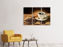 Laden Sie das Bild in den Galerie-Viewer, Leinwandbild 3-teilig Kaffeepause
