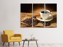 Laden Sie das Bild in den Galerie-Viewer, Leinwandbild 3-teilig Kaffeepause