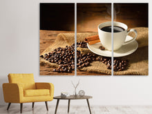 Laden Sie das Bild in den Galerie-Viewer, Leinwandbild 3-teilig Kaffeepause