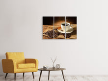 Laden Sie das Bild in den Galerie-Viewer, Leinwandbild 3-teilig Kaffeepause