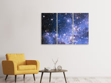 Laden Sie das Bild in den Galerie-Viewer, Leinwandbild 3-teilig Sternenhimmel