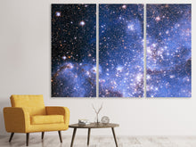 Laden Sie das Bild in den Galerie-Viewer, Leinwandbild 3-teilig Sternenhimmel