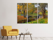 Laden Sie das Bild in den Galerie-Viewer, Leinwandbild 3-teilig Romantischer Park