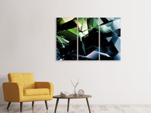 Laden Sie das Bild in den Galerie-Viewer, Leinwandbild 3-teilig 3D-Polygon