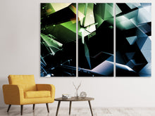 Laden Sie das Bild in den Galerie-Viewer, Leinwandbild 3-teilig 3D-Polygon