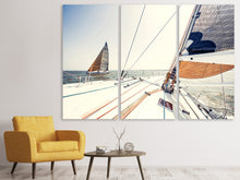 Laden Sie das Bild in den Galerie-Viewer, Leinwandbild 3-teilig Segelyacht