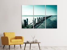 Laden Sie das Bild in den Galerie-Viewer, Leinwandbild 3-teilig Das Wattenmeer