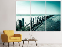 Laden Sie das Bild in den Galerie-Viewer, Leinwandbild 3-teilig Das Wattenmeer