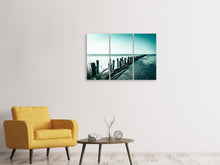 Laden Sie das Bild in den Galerie-Viewer, Leinwandbild 3-teilig Das Wattenmeer