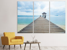 Laden Sie das Bild in den Galerie-Viewer, Leinwandbild 3-teilig Ozean-Steg