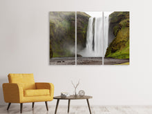 Laden Sie das Bild in den Galerie-Viewer, Leinwandbild 3-teilig Skogafoss
