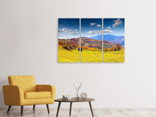 Laden Sie das Bild in den Galerie-Viewer, Leinwandbild 3-teilig Herbstliche Berglandschaft
