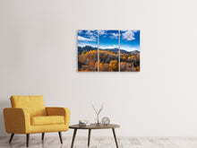 Laden Sie das Bild in den Galerie-Viewer, Leinwandbild 3-teilig Wolken ziehen auf