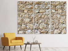 Laden Sie das Bild in den Galerie-Viewer, Leinwandbild 3-teilig Sandsteinmauer